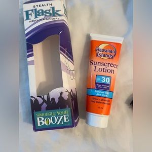 Fake sunscreen flask